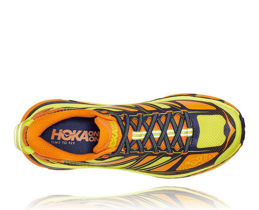 Hoka One One Trailsko Herre - Mafate Speed 2 - Lyseguld/Lyserød - 512470GDU